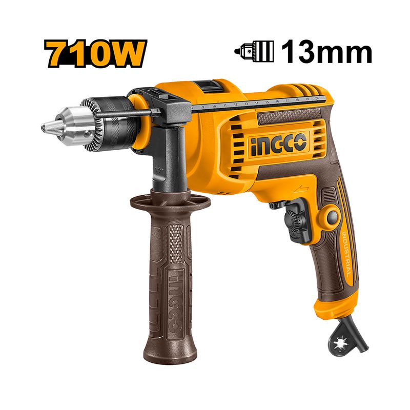 Furadeira de Impacto 1/2” 710W INGCO – Potente e versátil para perfurações em madeira, metal e alvenaria