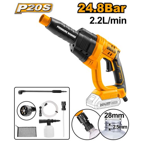 Lavadora De Alta Pressão à Bateria 20V Linha P20S INGCO