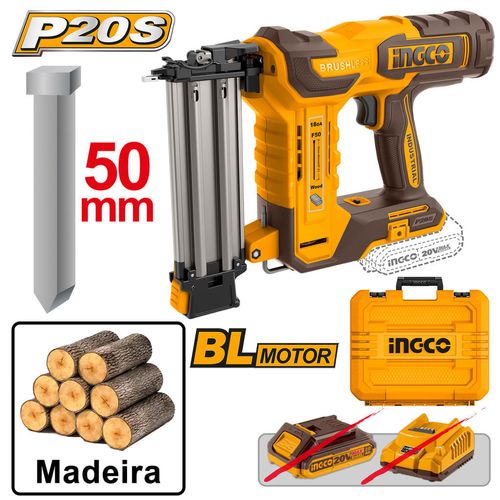 Pinador Brushless 18Ga 50mm à Bateria 20V Linha P20S INGCO