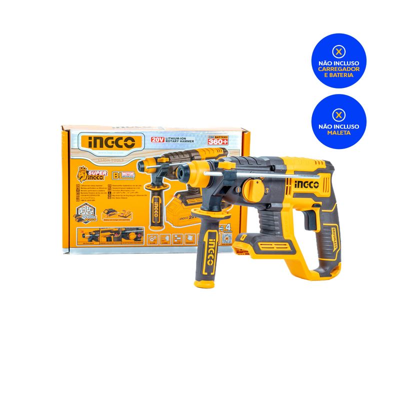 Martelete Combinado Brushless 20V INGCO Linha P20S – CRHLI20208-6