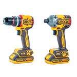 Combo de Ferramentas INGCO 20V Linha P20S Parafusadeira e Furadeira Profissional – CKLI202779-6