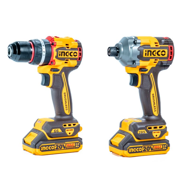 Combo de Ferramentas INGCO 20V Linha P20S Parafusadeira e Furadeira Profissional – CKLI202779-6