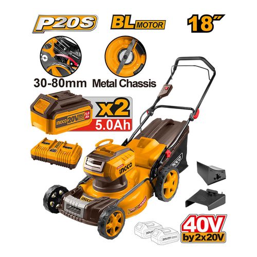 Cortador De Grama 18pol A Bateria 40v Linha P20s INGCO