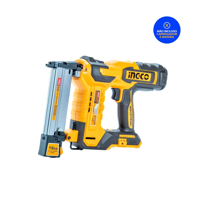 Grampeador 18GA 20V INGCO Linha P20S Vista Frontal – CCSNLI6005_3