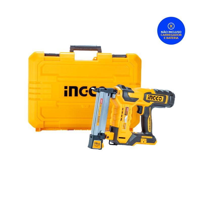 Grampeador 18GA 20V à Bateria INGCO Linha P20S com Acessórios – CCSNLI6005_9