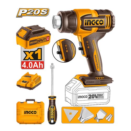 Soprador Termico à Bateria 20v Linha P20s INGCO