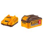 Kit com 1 Carregador 2Ah e 1 Bateria 4Ah P20S INGCO - FBCPK10129-1