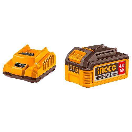 Kit Com 1 Carregador 2ah e 1 Bateria 4ah Linha P20s INGCO