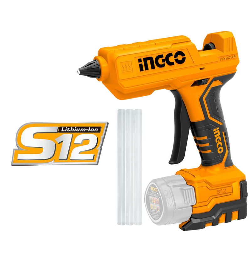 Pistola Aplicadora de Cola Quente 12V INGCO com Bateria – COGLI1201-2
