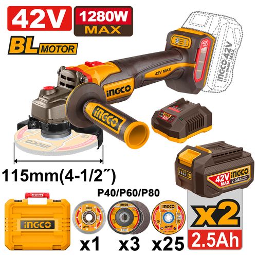 Esmerilhadeira Angular Brushless 4.1/2" 42V P42M INGCO
