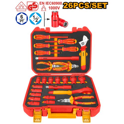Conjunto Ferramentas Isoladas 1000V VDE 26pçs INGCO