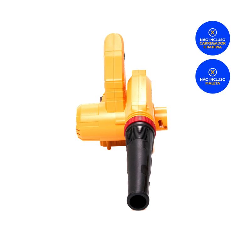 Soprador Brushless 2 Velocidades 20V INGCO – Vista frontal com bico aplicador voltado para baixo
