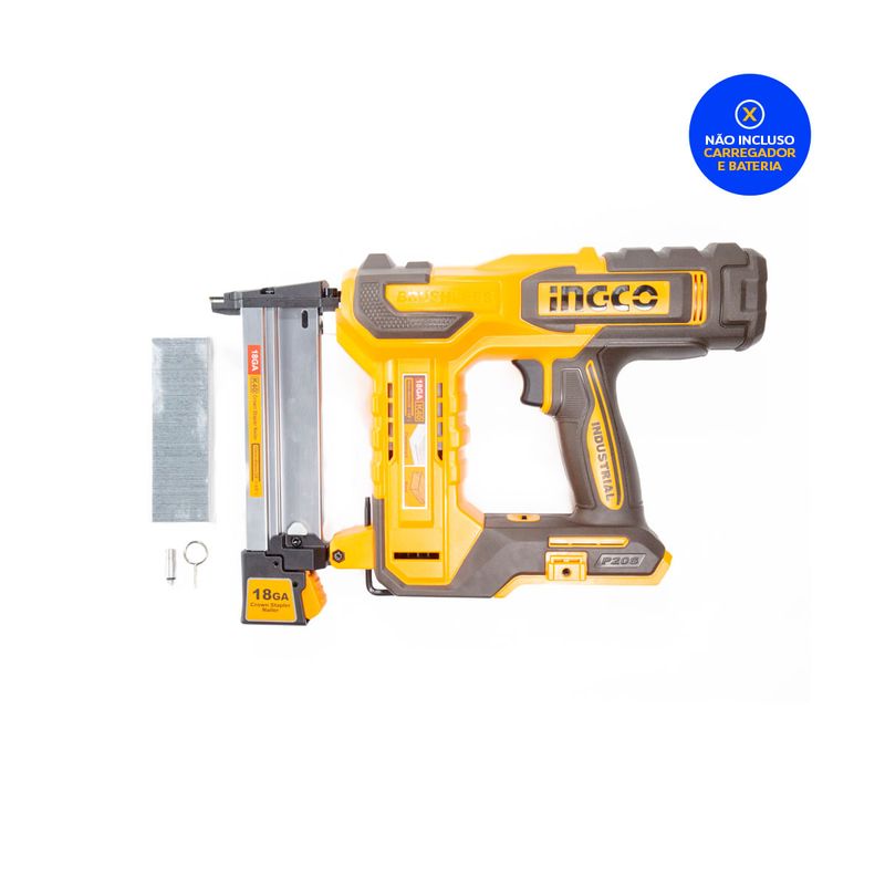 Grampeador 18GA INGCO Linha P20S em Uso com Grampos – CCSNLI6005_7