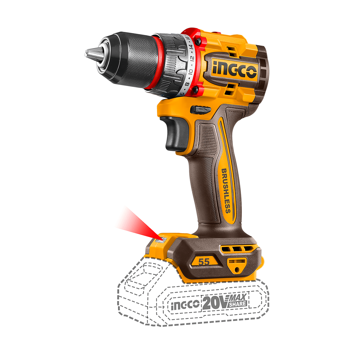 Parafusadeira Furadeira INGCO 20V P20S CDLI205581