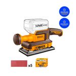 Lixadeira Orbital 180x90mm à Bateria P20S INGCO Kit com Acessórios - CFSLI2031-1