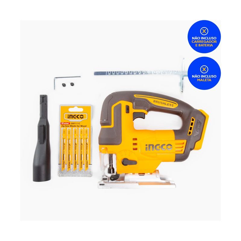 Serra Tico-Tico Brushless 20V à Bateria INGCO Linha P20S Vista Superior – CJSLI2018-6