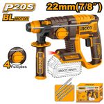 Martelete Combinado Brushless 20V INGCO Compacto e Potente – CRHLI2038-3