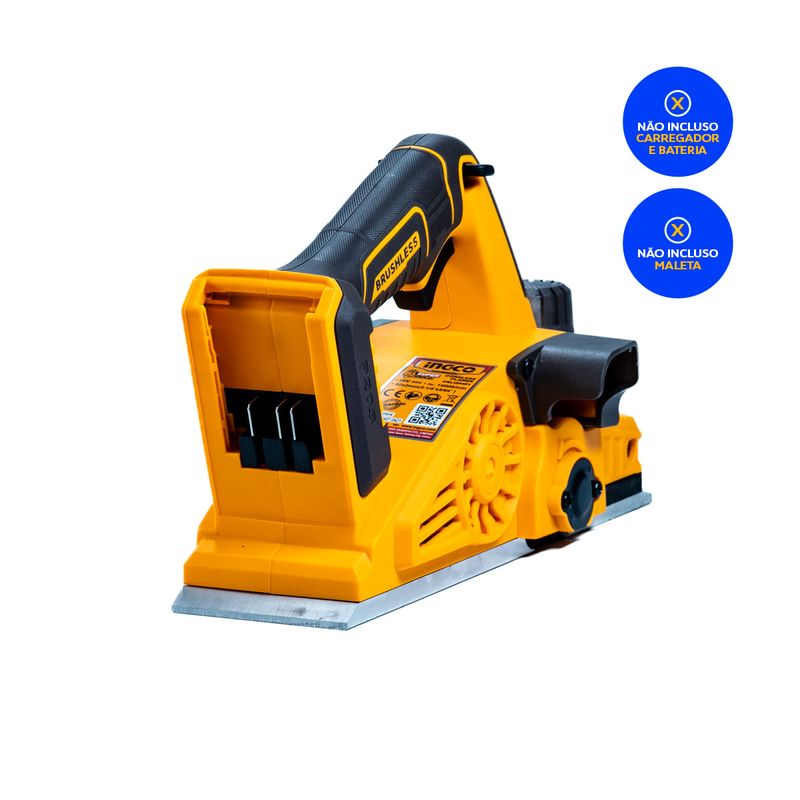 Plaina Brushless à Bateria 20V P20S INGCO Kit Completo - CRLI20401-5