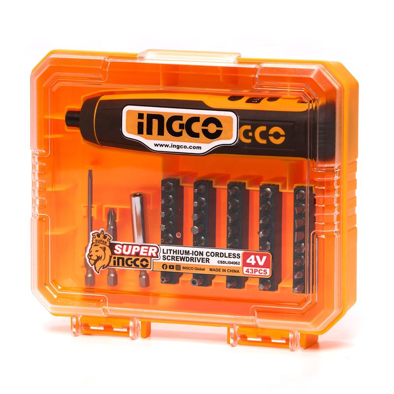 Parafusadeira 4V INGCO Encaixe 1/4 Estojo Fechado