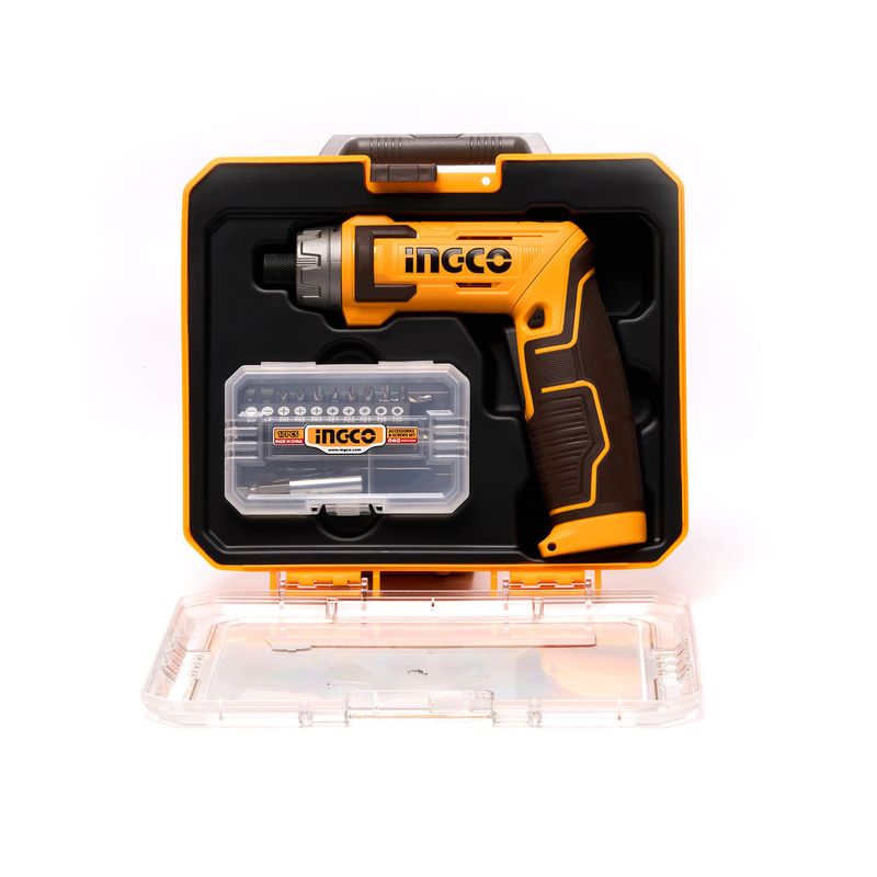 Parafusadeira Articulável 8V 1/4” 6Nm USB-C INGCO Maleta Fechada