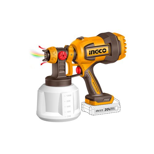 Pistola de Pintura INGCO Bateria 20V Linha P20S