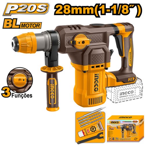 Martelete Combinado BL 28mm 4.5J 20V P20S INGCO