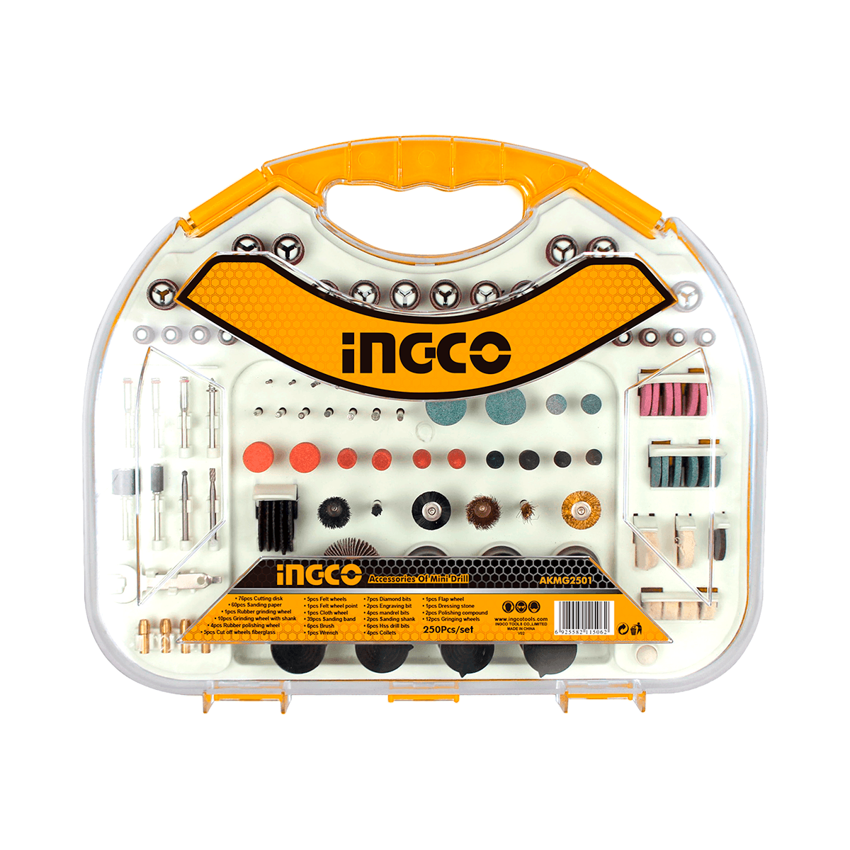 Conjunto para Micro Retífica INGCO 250 Peças