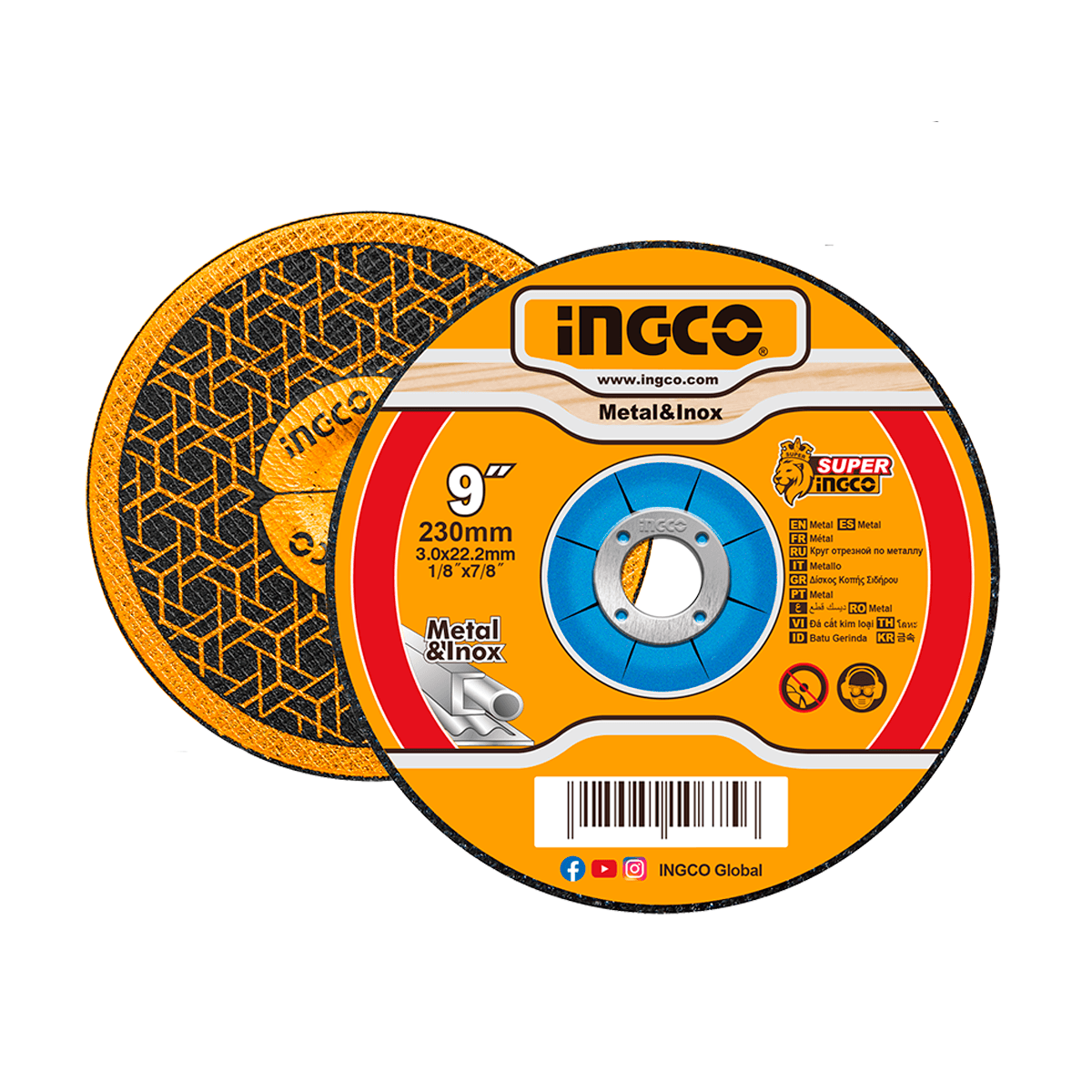 Disco de Corte INGCO 9" (230mm) 25 Peças