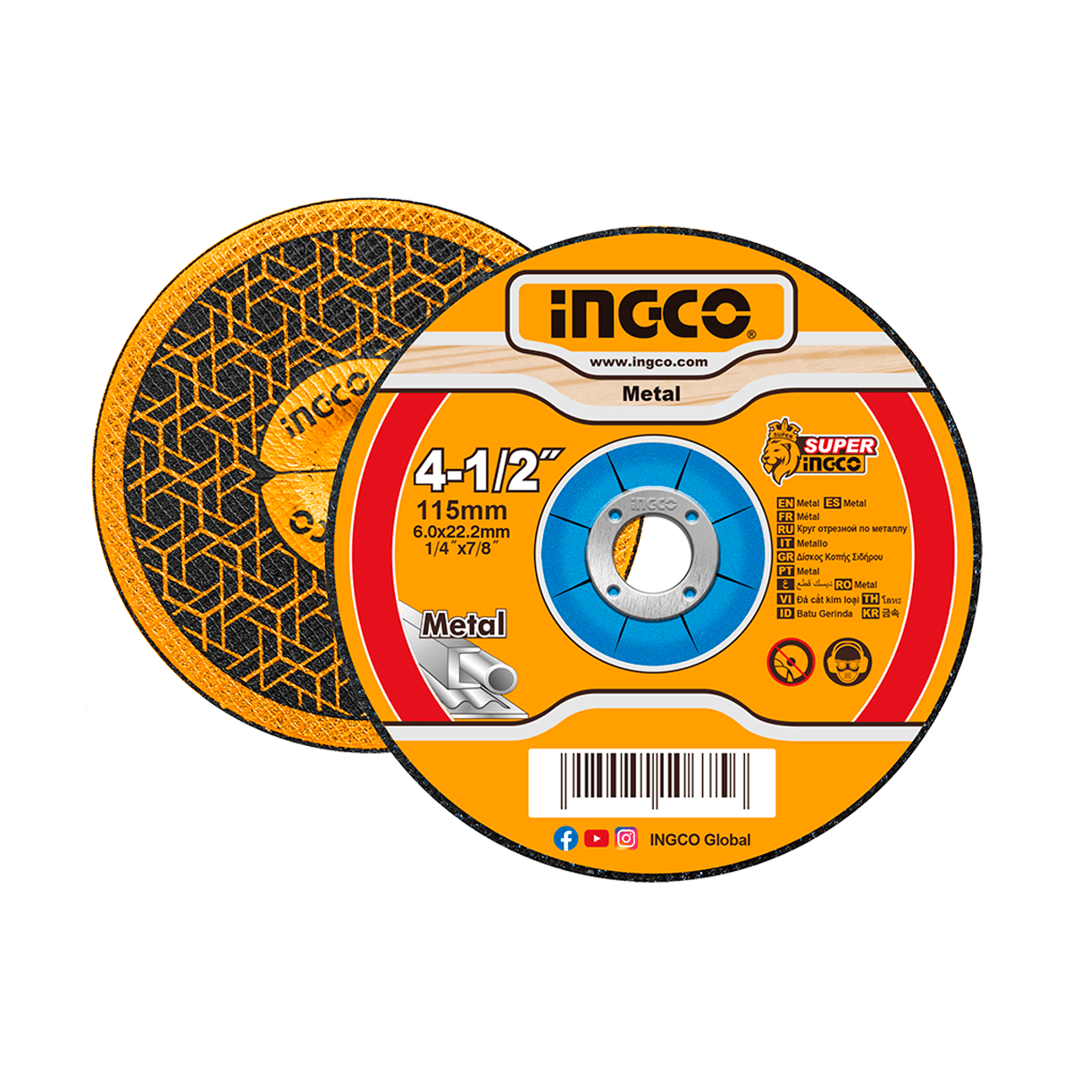 Disco de Desbaste INGCO 4.1/2" (115mm)