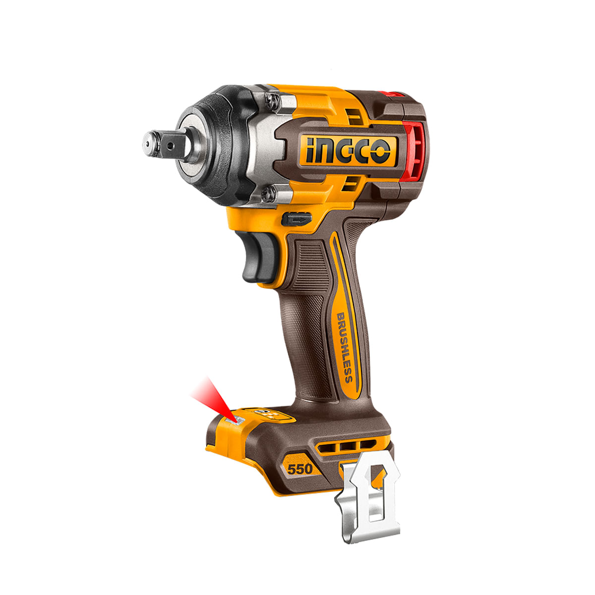 Chave de Impacto 550Nm Bateria 20V Linha P20S com 2 Baterias 4Ah INGCO