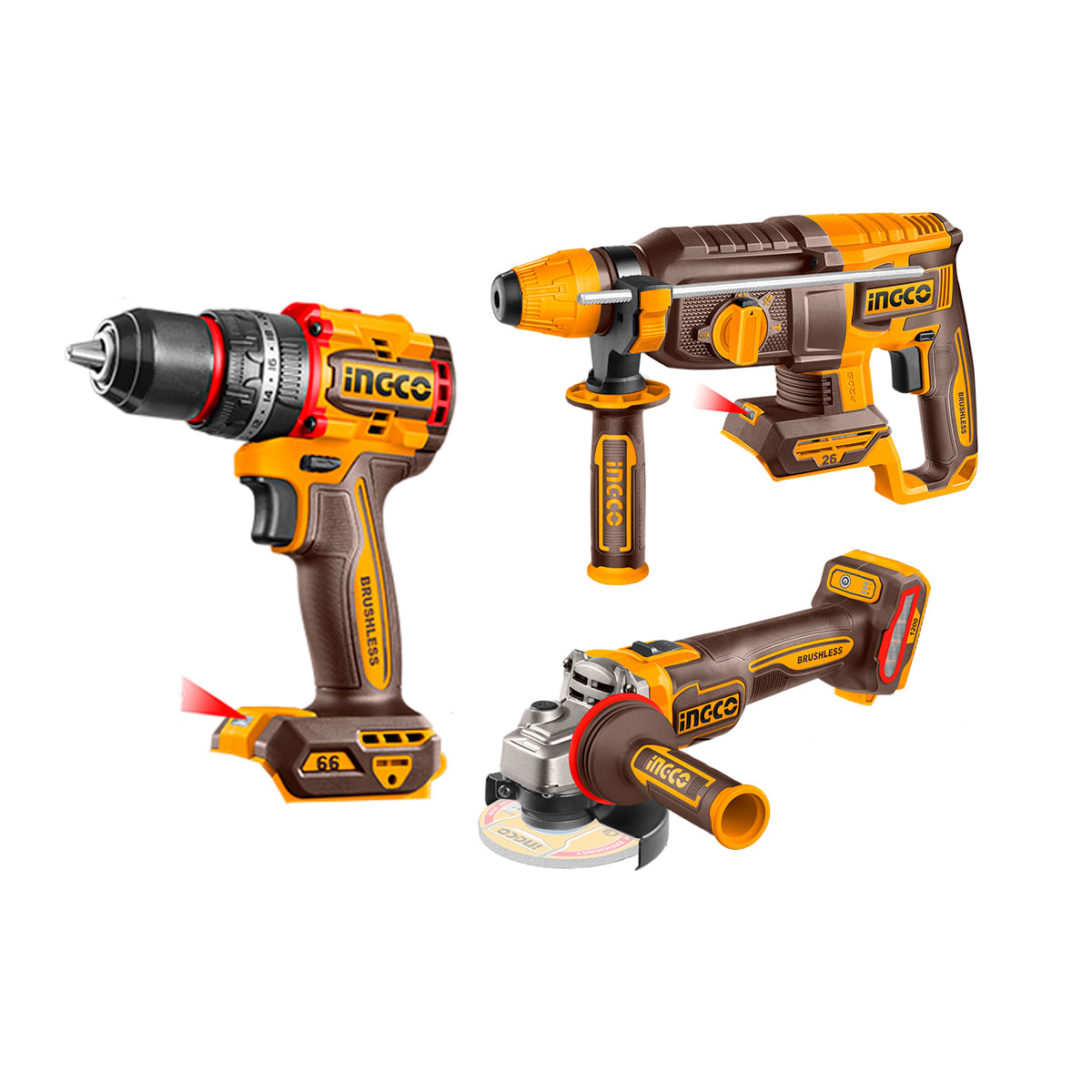 Combo 3 Ferramentas Bateria 20V Linha P20S INGCO