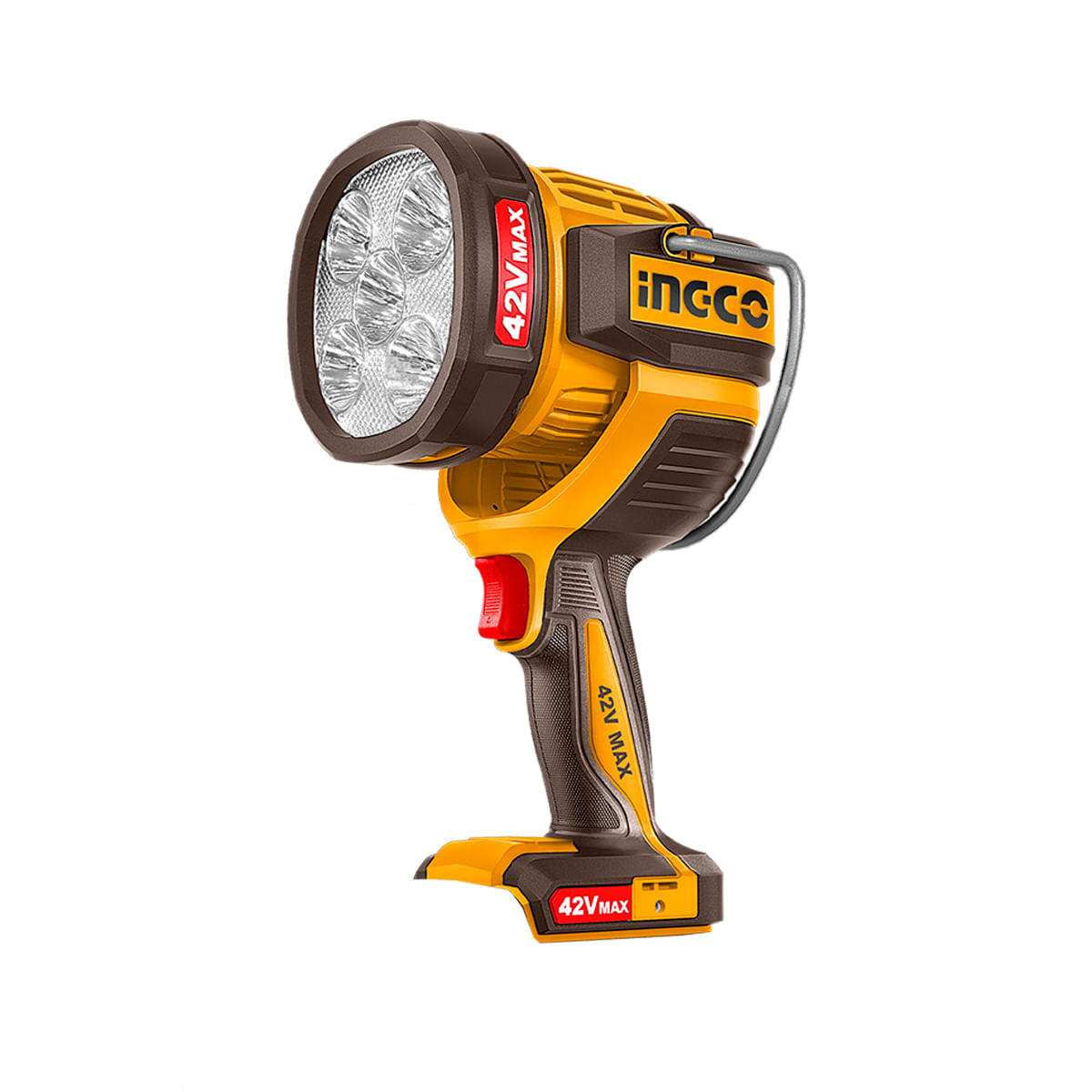 Lanterna de Trabalho 2.800lm 42V com 2 Baterias 2Ah e Carregador INGCO