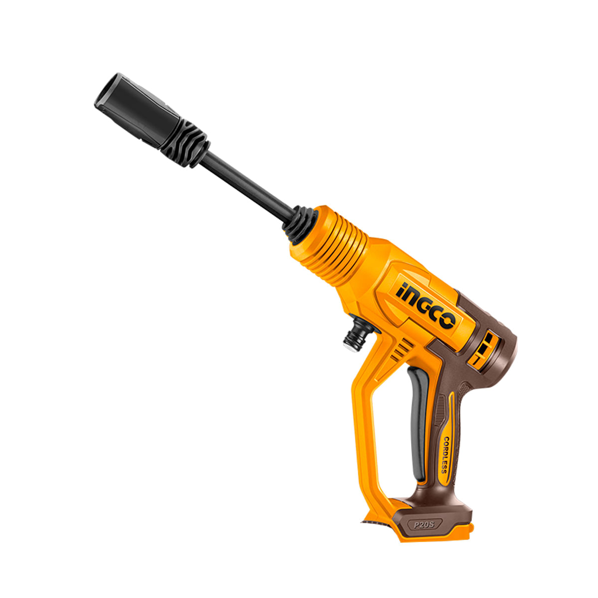 Lavadora de Alta Pressão INGCO 24,8Bar à Bateria 20V Linha P20S C/ 1 Bateria 2Ah e Carregador