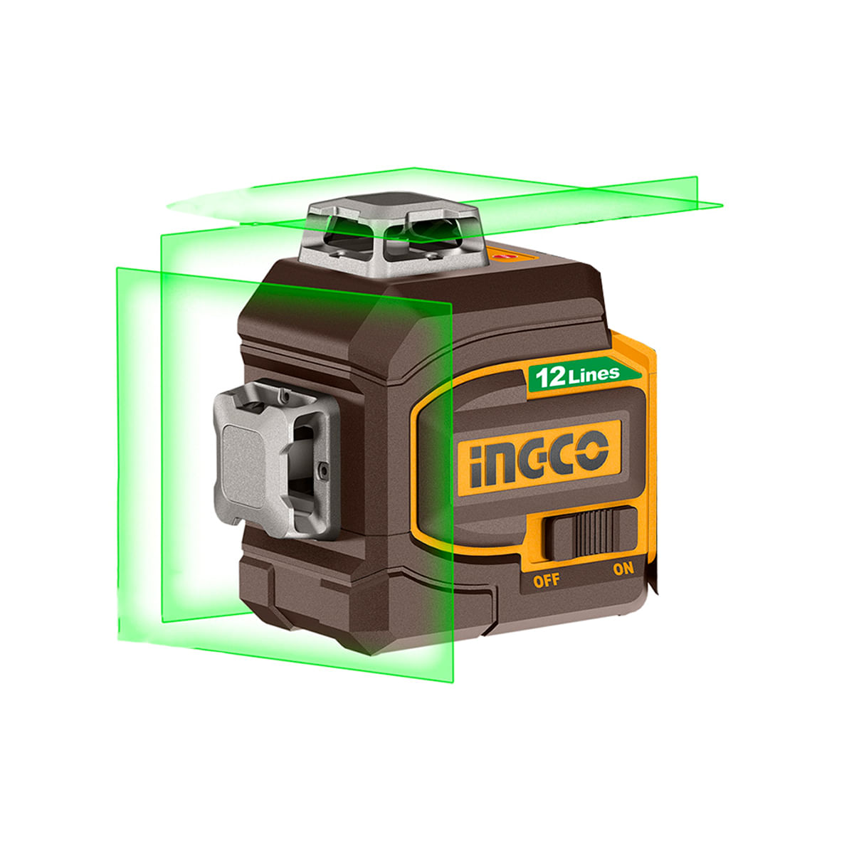 Nível a Laser 12 Linhas Verdes 35m 20V com 2 Baterias 2Ah e Carregador INGCO