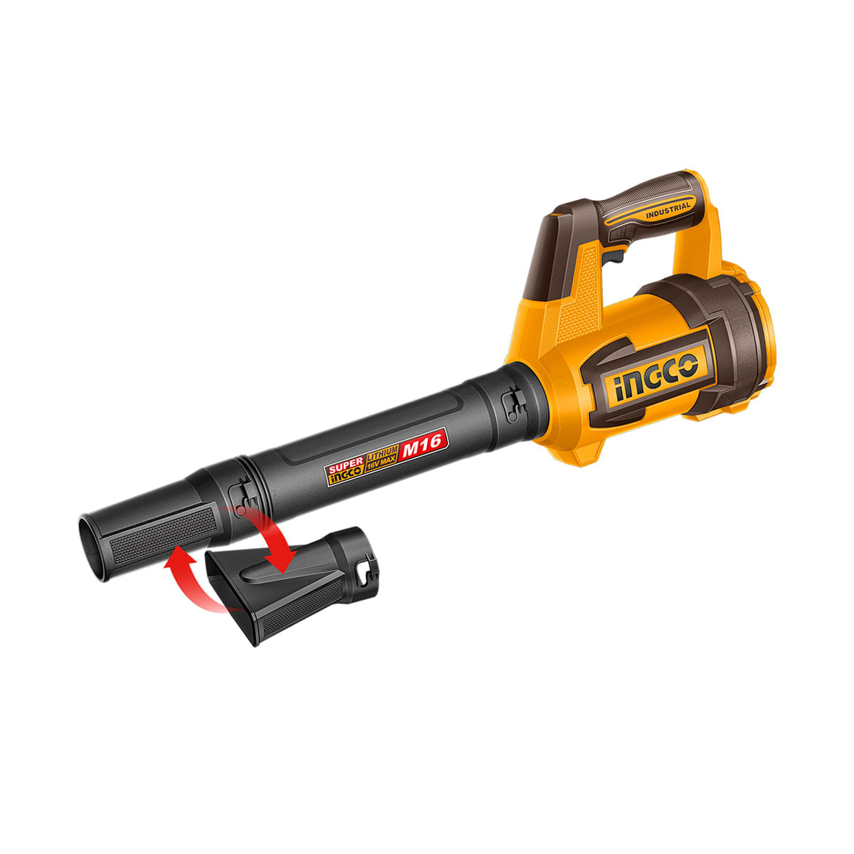 Soprador BL 5,0m³/min Bateria 16V Linha M16 com 2 Baterias 2Ah INGCO