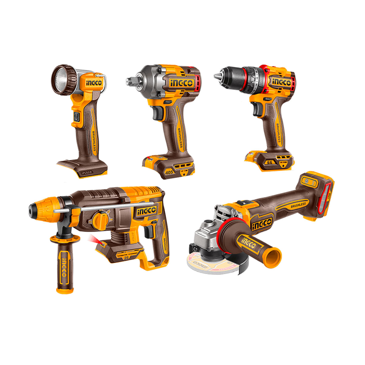 Combo 5 Ferramentas Bateria 20V Linha P20S INGCO