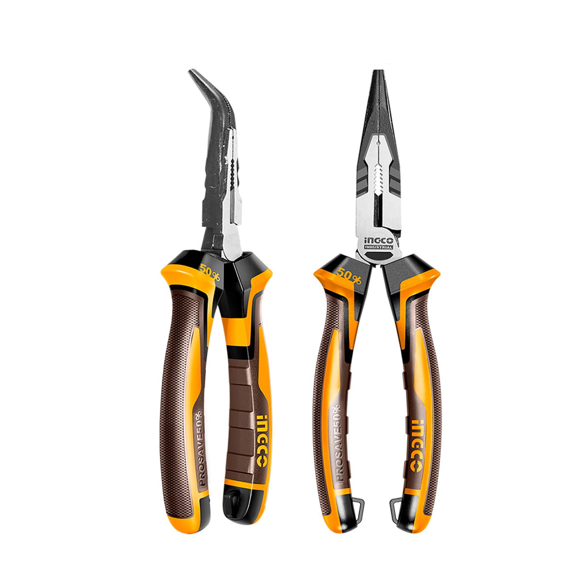 Alicate de Bico Meia-Cana Curvo 6" 160mm Cr-V INGCO