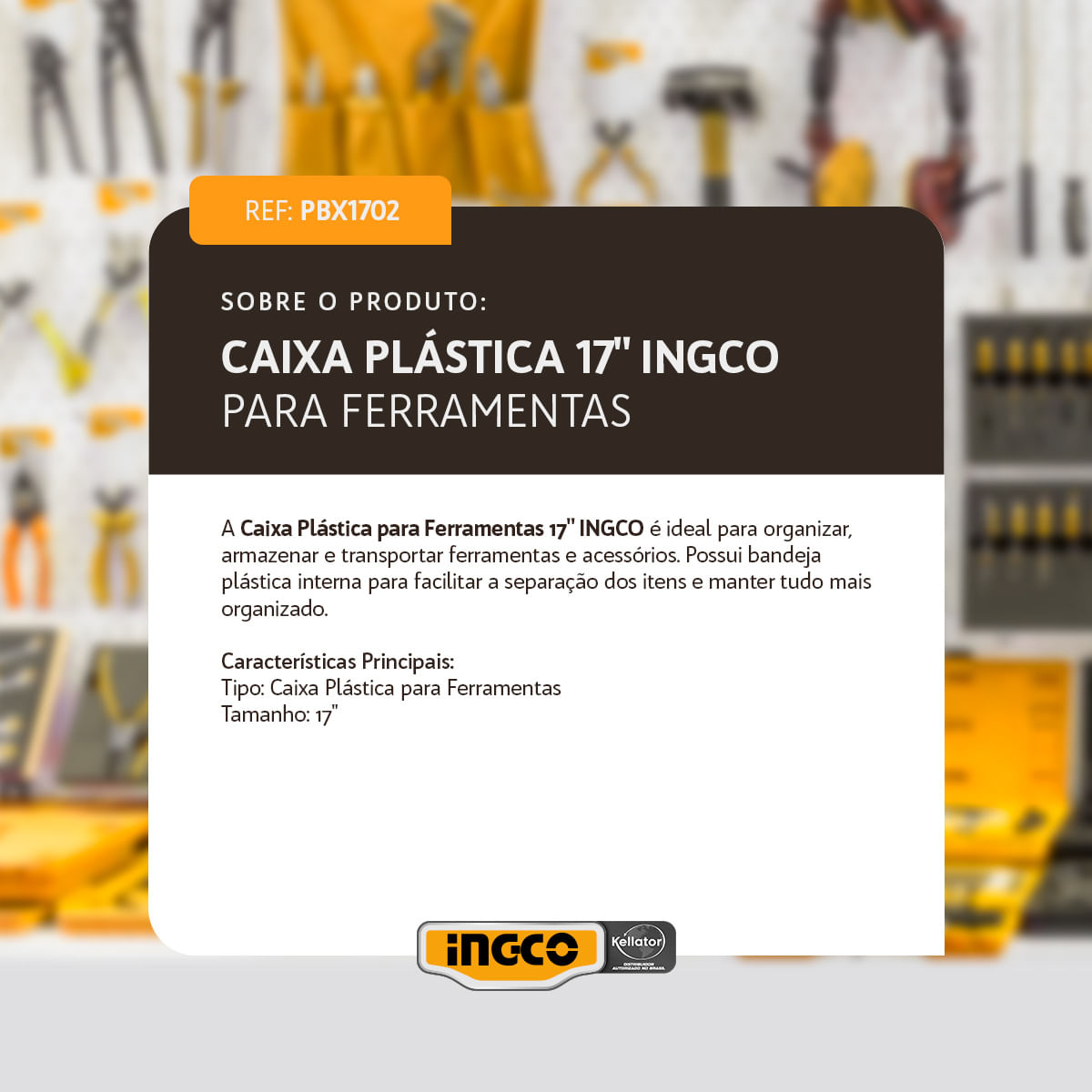 Caixa para Ferramentas INGCO 17