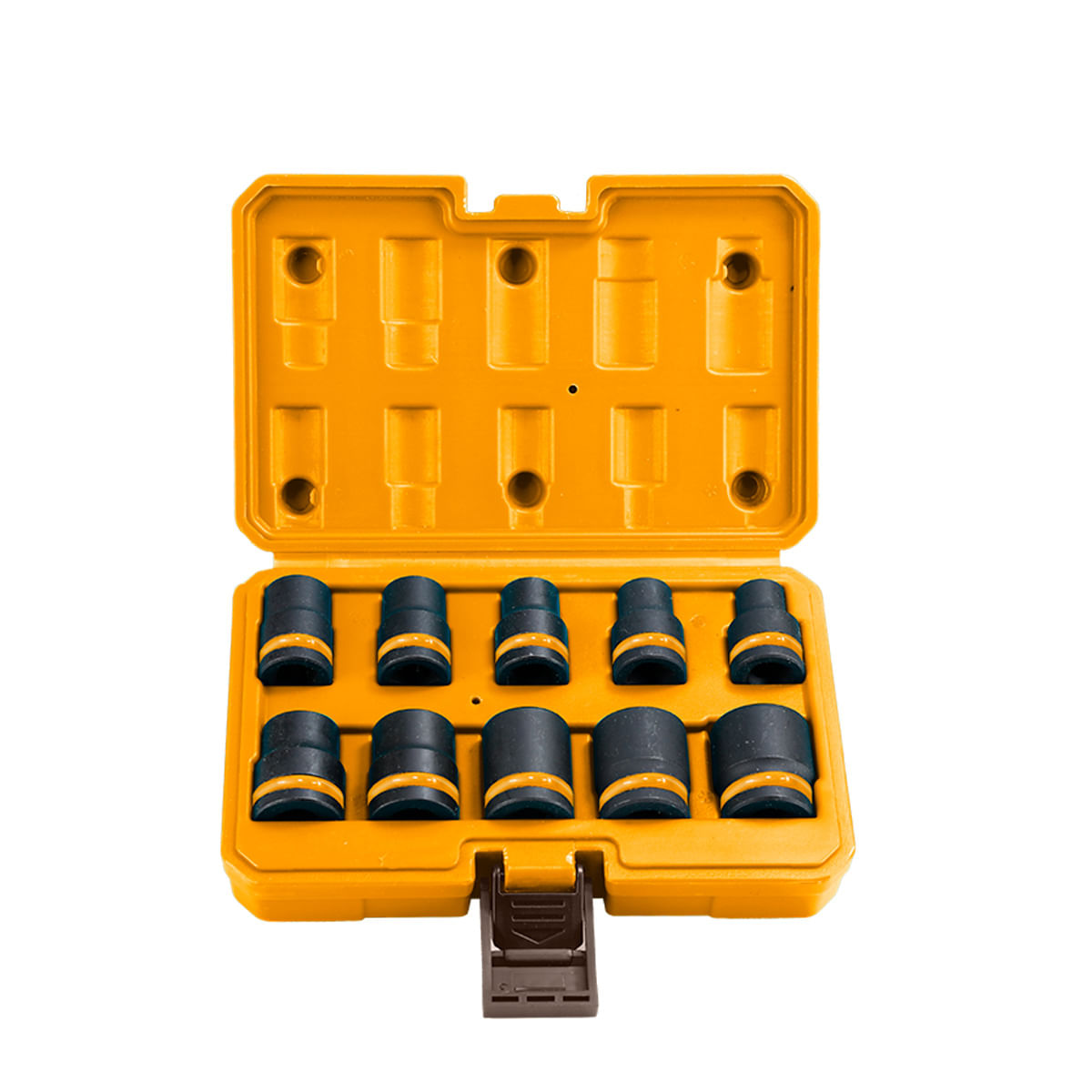Jogo de Soquetes Impacto 1/2" 10-24mm Cr-Mo 10 Peças INGCO
